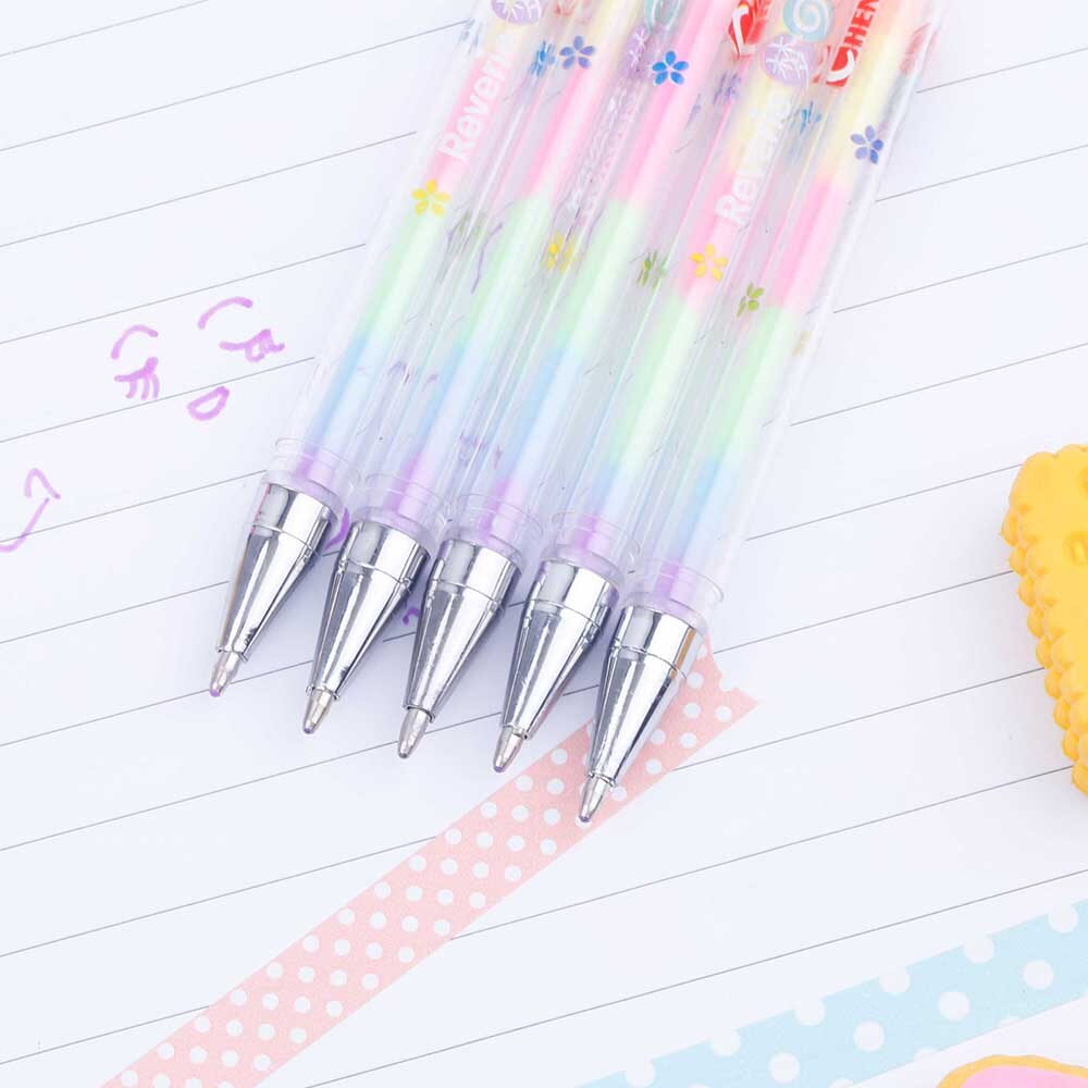 1Pcs Gradient 6 Colors in Gel Pens Office & School Supplies Ballpoint Pens