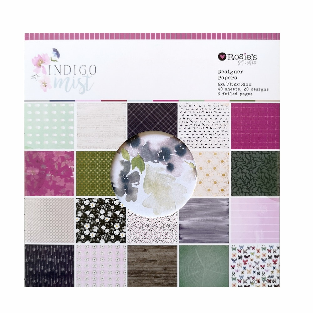 CRZCrafter 6" x 6 inch Scrapbooking Paper Pattern Pad 40 Sheets Craft Paper Embellishments Background Pack Acid Free Decorations