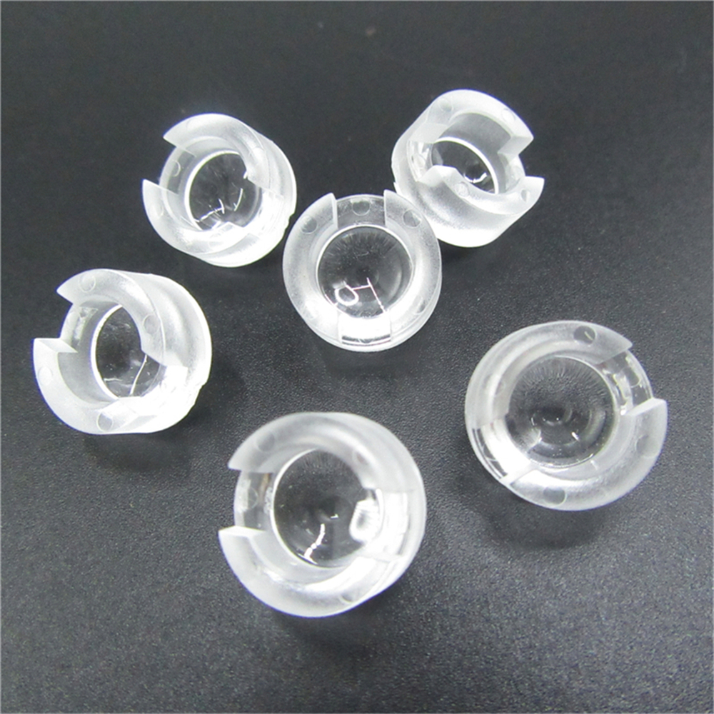 10-100 Stuks 13Mm 1W 3W Mini Led Lens 15 30 45 60 90 100 Graden voor Ir Cctv Led Pcb Bolle Acryl Lens Houder Reflector Collimator