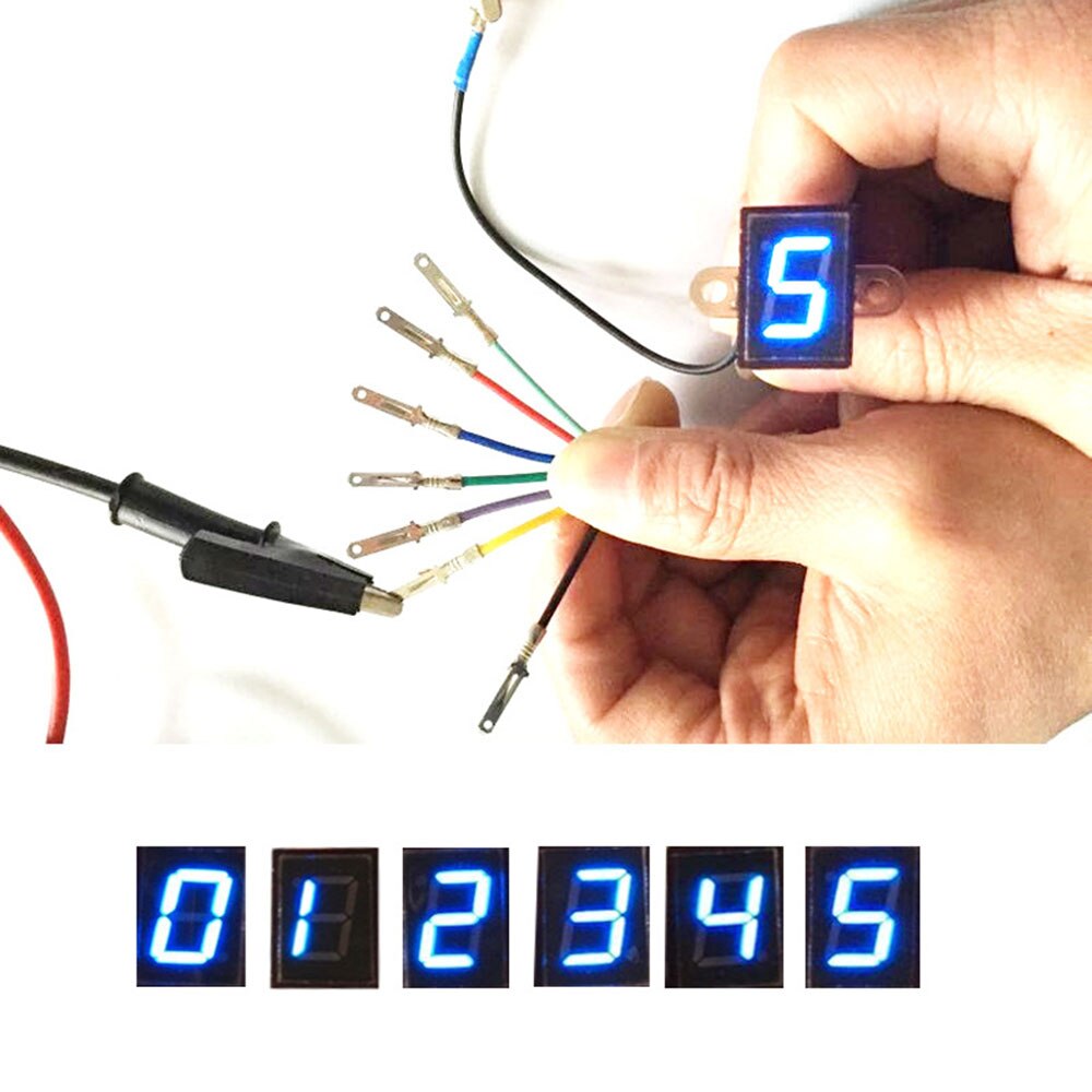 Stijl 5 Speed Universal Motorfiets Digitale Display Led Motocross Off-Road Moto Licht Neutraal Gear Indicator Monitor