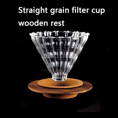 -Resistente ao calor filtro de vidro do copo de café de uma xícara de mãos domésticos lavado pote definir sua V60 funil de gotejamento pote de café: B