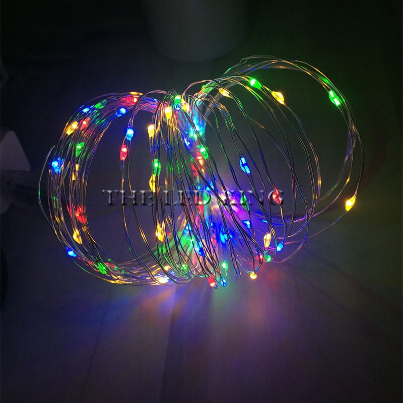 Waterproof String light Strip Silver Wire Fairy warm white Garland Home Christmas Wedding Party Decoration USB 2M 10M