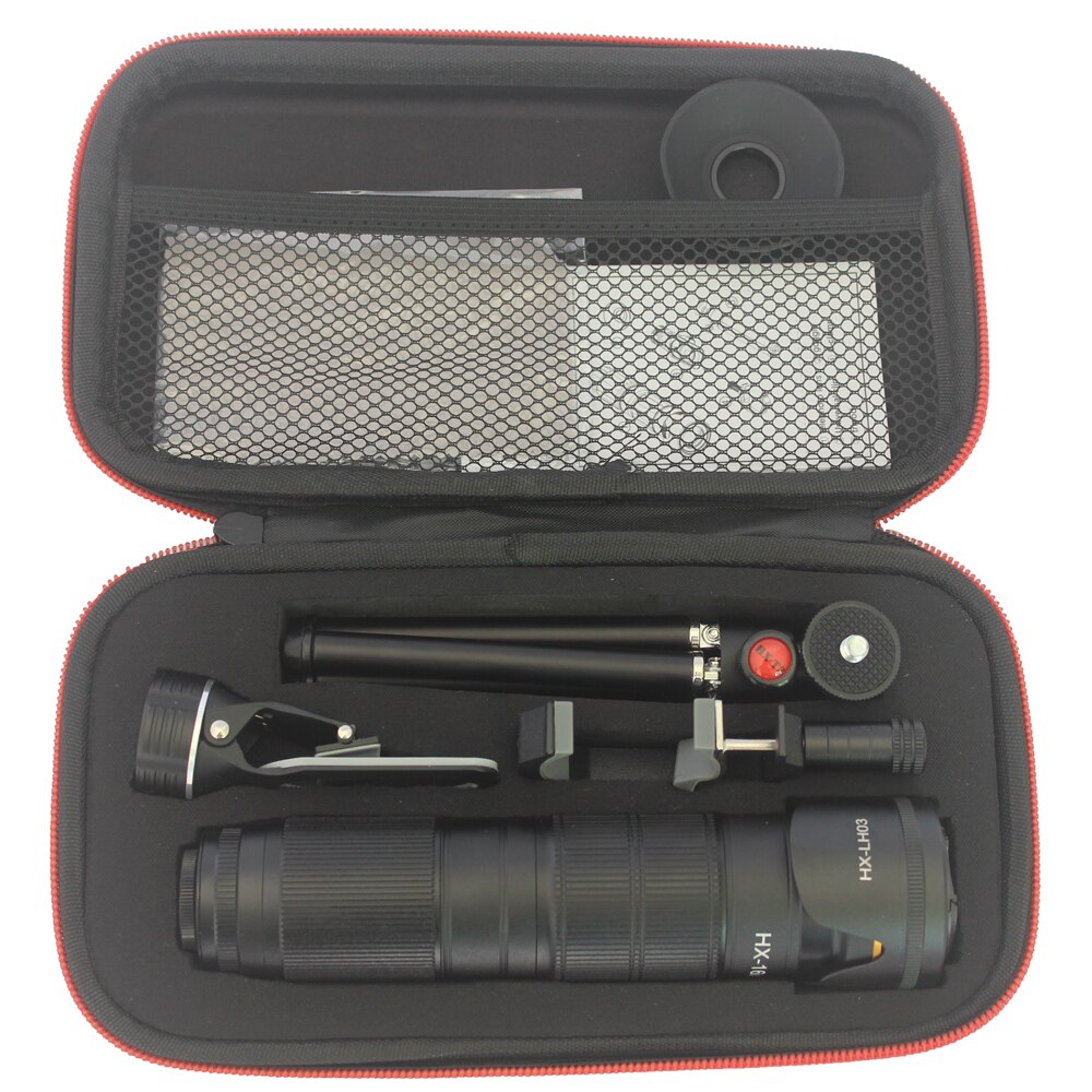 4k hd 16-35x teleskop kamera zoomlinse vanntett 3- seksjons justerbare mobiltelefon telefoto linser for iphone smarttelefon linser