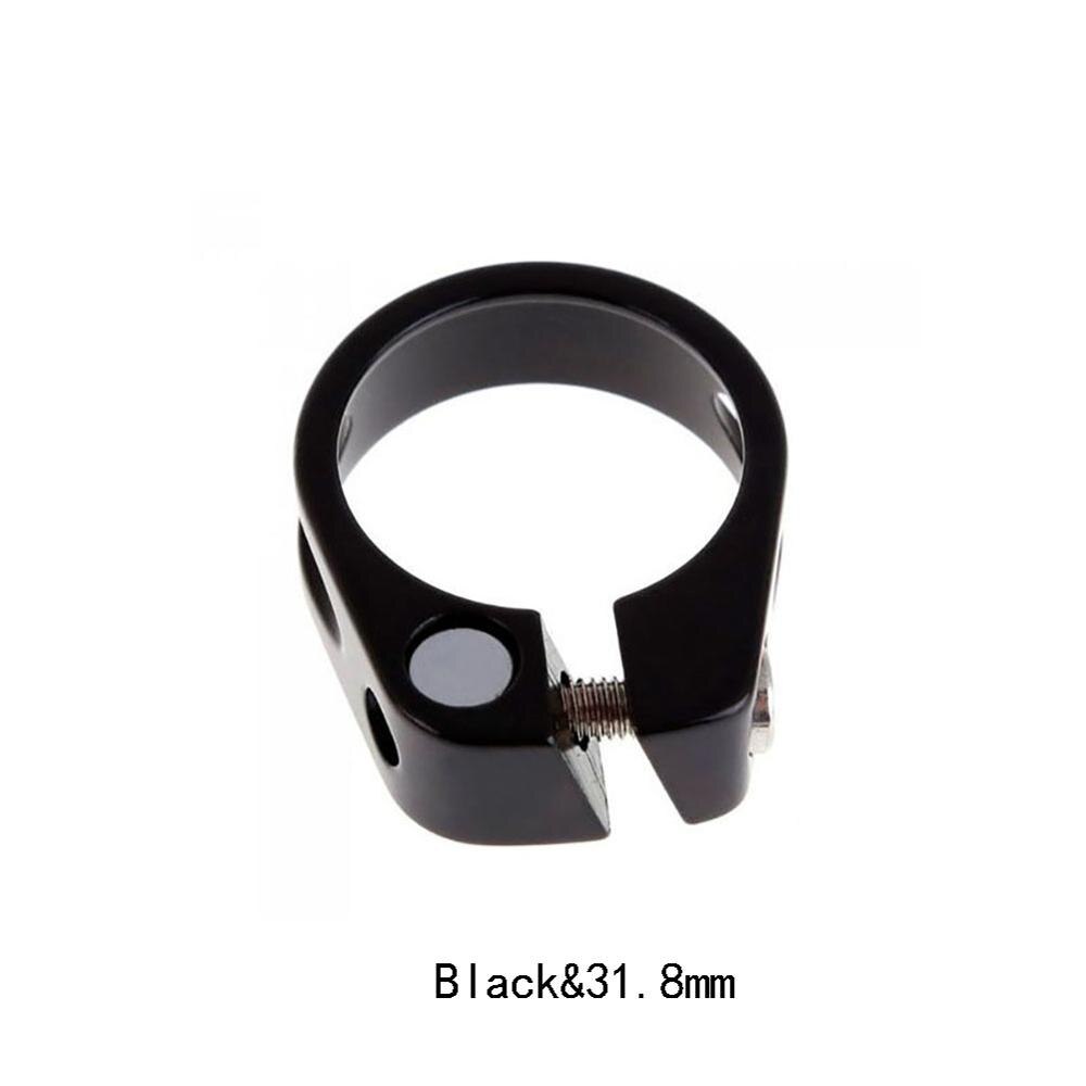 31.8/34,9mm Aluminium Rohr MTB Bike Fahrrad Sattel Sitz Clamp Fit für 27,2mm Sattelstütze Radfahren Teile abrazadera pecas de bicicleta: Black 31.8mm