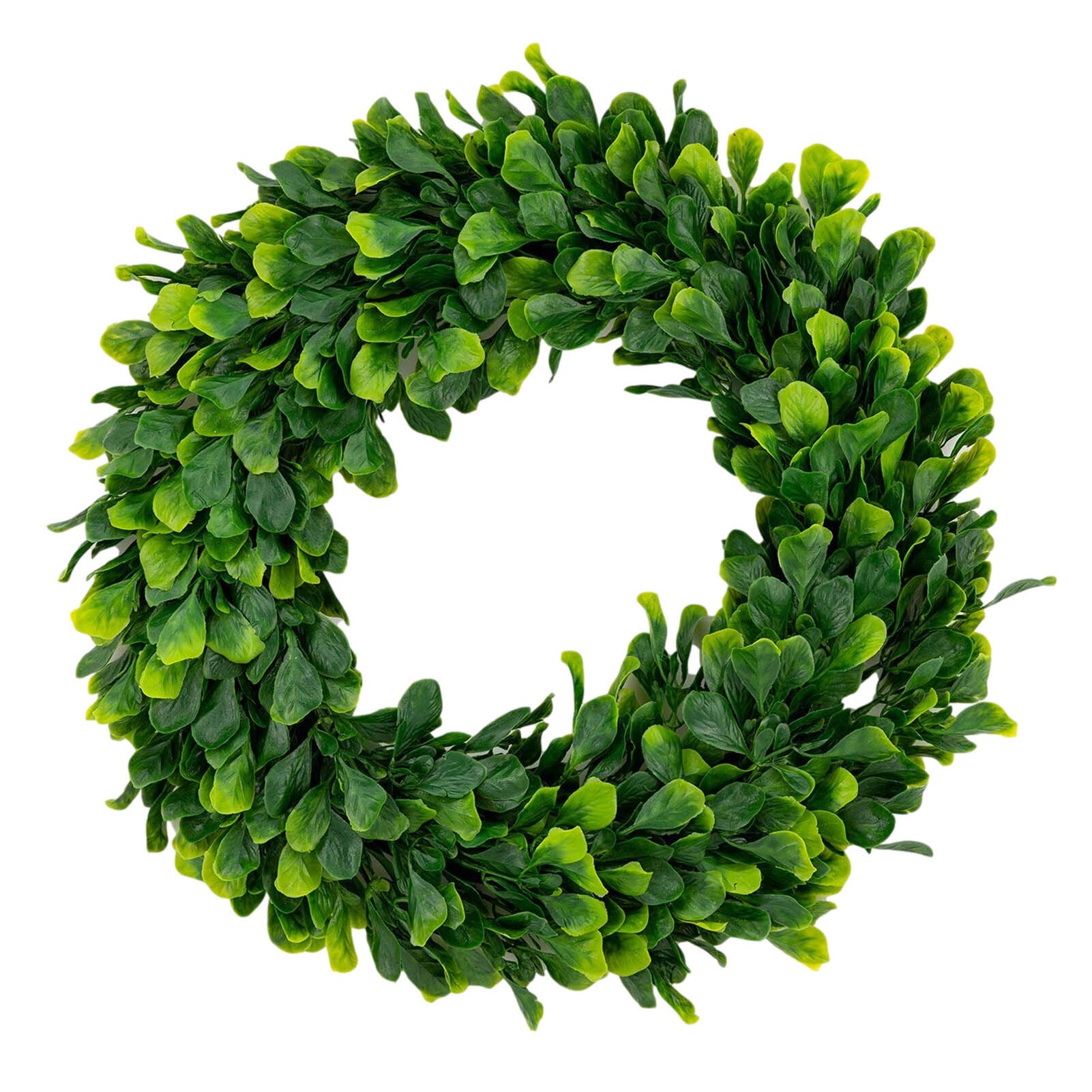Kunstmatige Groene Bladeren Krans 42Cm Buxus Krans Outdoor Groene Krans Voor Voordeur Muur Raam Party Wedding Decor