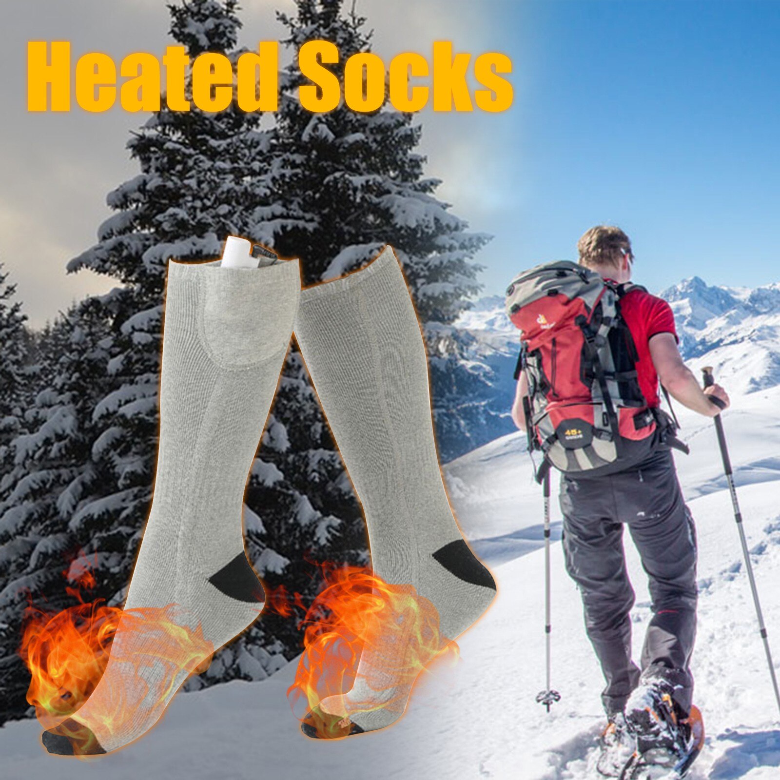 Top Selling Winter Verwarmde Sokken Elektrische Verwarming Sokken Batterij Operated Warme Sokken Oplaadbare Winter Warme Sokken Mannen Vrouwen