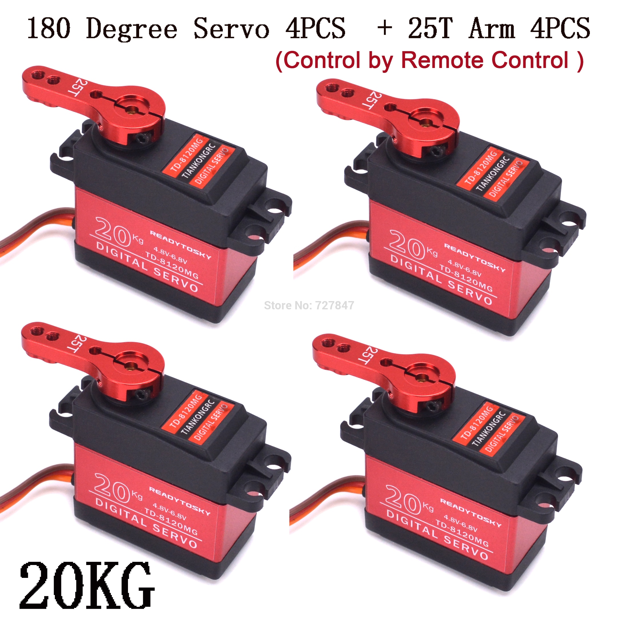 20kg TD8120MG / 25kg TD8325MG Hohe Drehmoment Kernlosen Motor- Servo Wasserdichte Digital 180 Grad Servo Kontrolle durch Fernbedienung Kontrolle