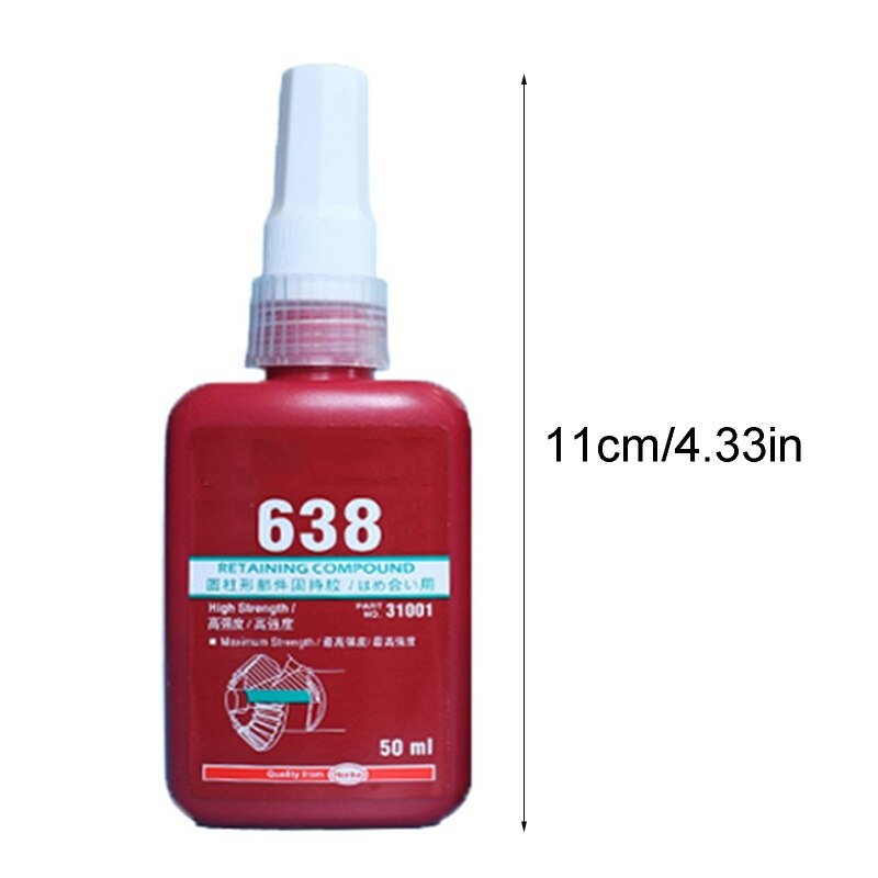 50Ml Hoge Sterkte 638 Anaërobe Lijm Cilindrische Kerende Lijm Cilinder Metalen Onderdelen Lager Vergrendeling Afdichting Lijm