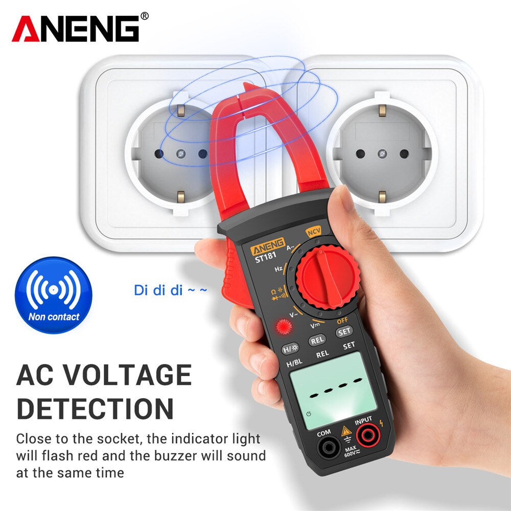 Multimeter ST181:Stroomtang Met 4000 Counts TRMS,AC/DC