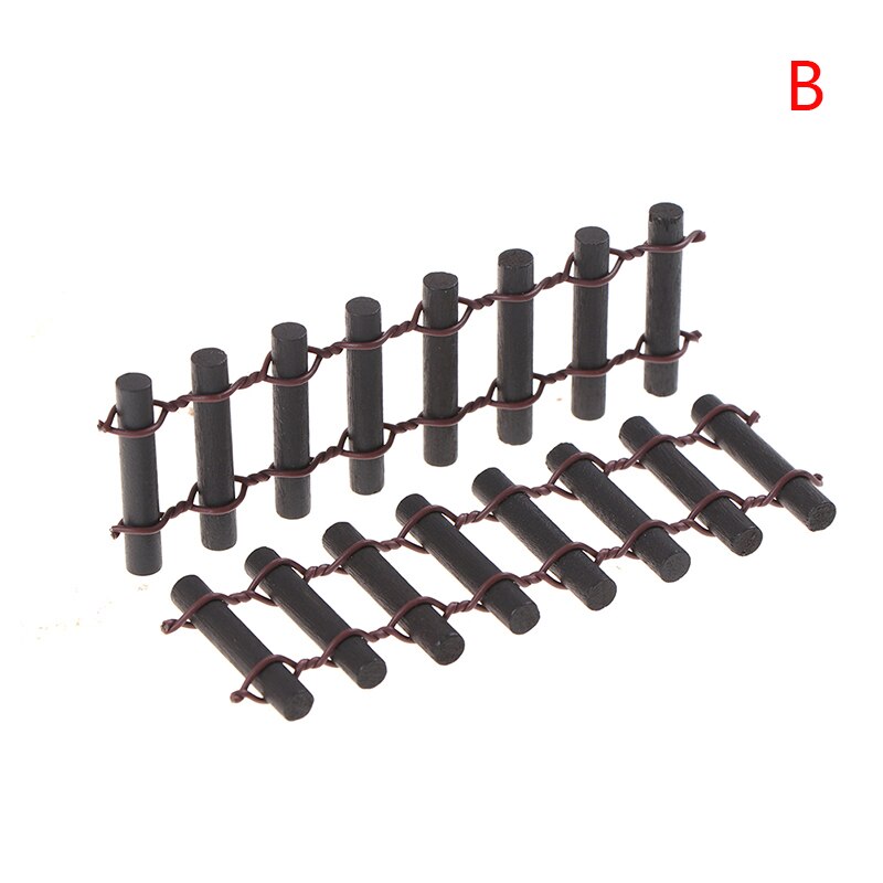 2 szt. Mech mikropejzaż ogrodzenia dziennika ogrodzenia mała ozdoba akcesoria drewniane Nowy przyjazd: B