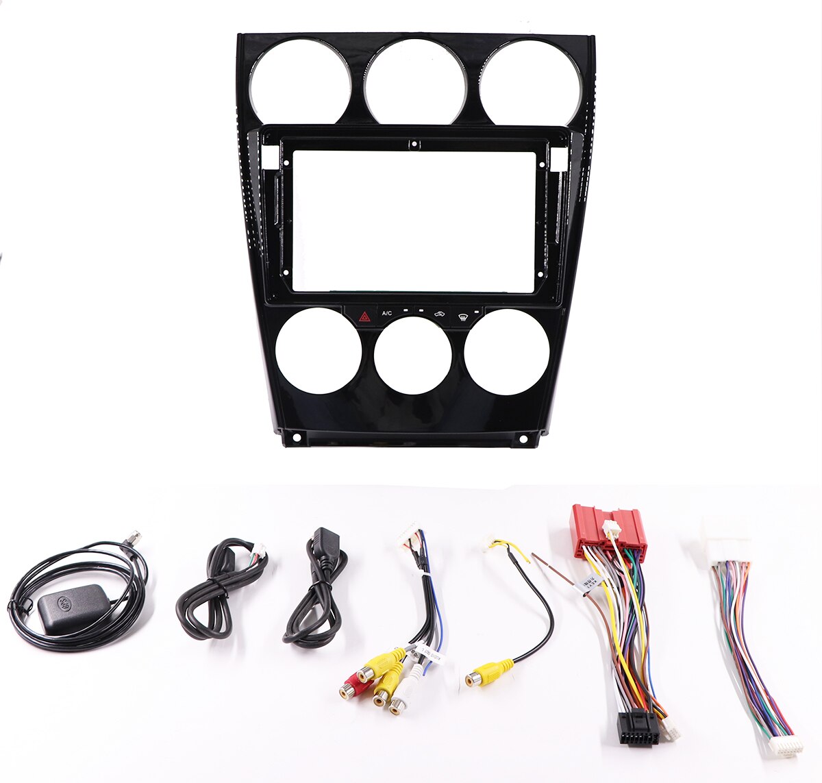 9" Car Radio Fascia Frame For Mazda 6 Car Dvd Frame Install Panel Dash Mount Installation Dashboard: With Cable
