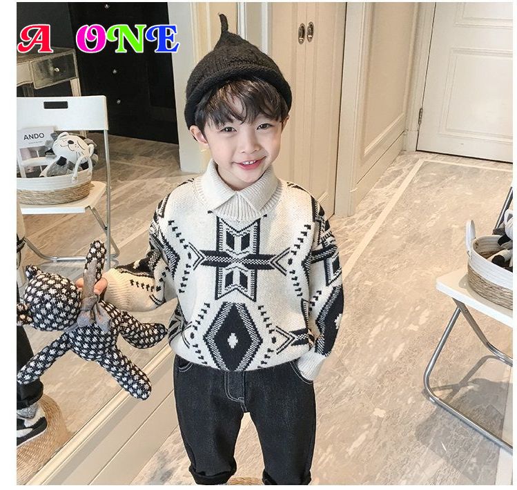 Baby Jongen Trui Winter Baby Jongens Kleding Kids Vest Mode Turn-Down Kraag Borduren Peuter Vallen Kleren