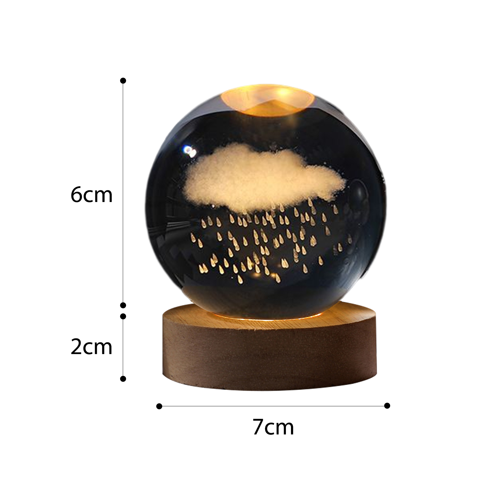 LED Kristall kugel Nachtlicht USB Aufladen 3D gravierte Mond Planet Galaxie Astronaut glühenden Kristall kugel Tisch lampe Geburtstags: Burgunderrot