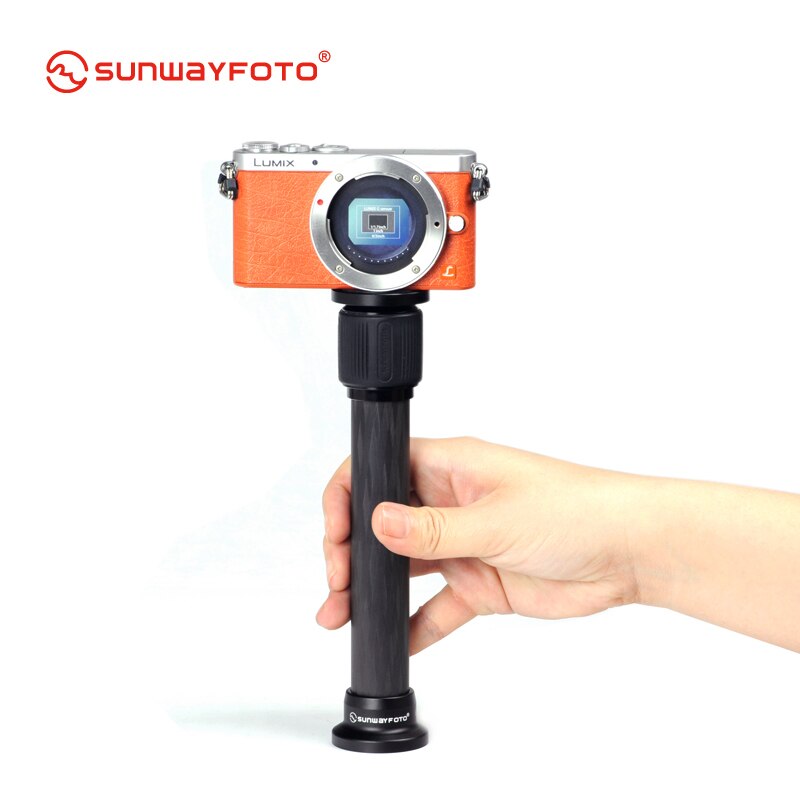 Tubo de extensión de trípode SUNWAYFOTO ET-01 20mm Material de fibra de carbono para trípode de mesa portátil con tornillo de conversión 1/4-3/8