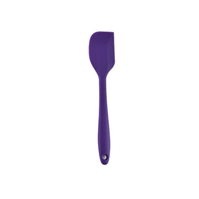 Spatule en Silicone résistant à la chaleur, antiadhésif, outil de pâtisserie, couteau à beurre, grattoir, outil de gâteau réutilisable, accessoires de cuisine: B-Purple