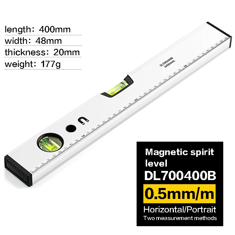 INGBONT Spirit Level Ruler Digital Protractor Angle Finder With/Without Magnets Inclinometer 226-600MM Slope Test Tool: 400MM