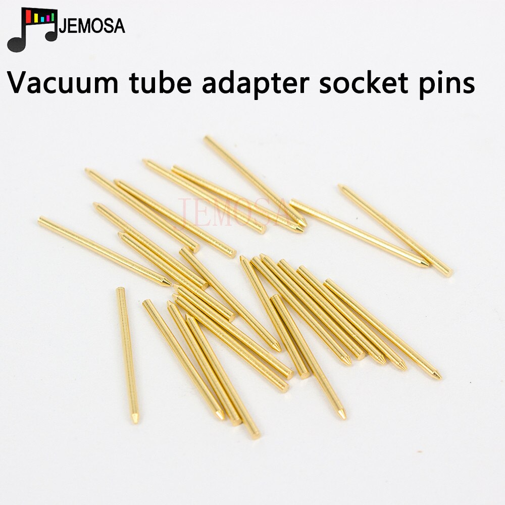 100Pcs Pins Voor 7-Pin En 9-Pin Vacuüm Buis Adapters Vergulde Koperen 12AX7 ECC82 ECC83 ECC88 5687 Vauum Buis Versterker Diy