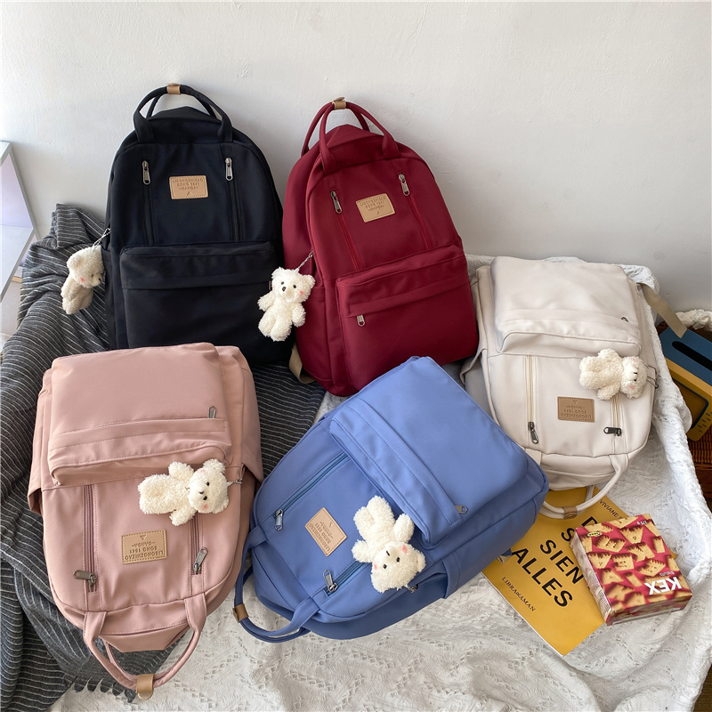 Mochila impermeable con muchos bolsillos para mujer, bolso de hombro escolar de para chicas adolescentes