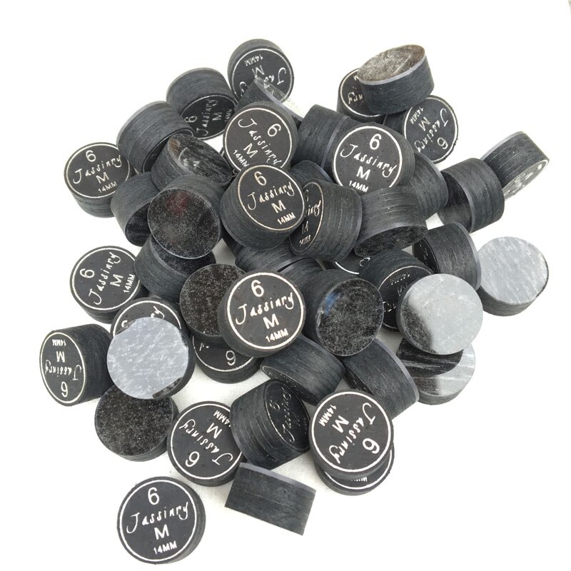 10pcs/lot Jassinry Billiards cue tips 14mm Pool tips in S/M/H Billiard accessories
