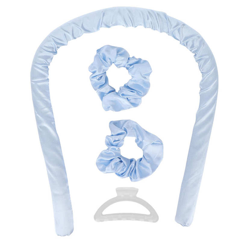 Heatless Curling Rod Headband No Heat Curls Ribbon Hair Rollers Sleeping Soft Headband Hair Curlers DIY Hair Styling Tool: sky blue