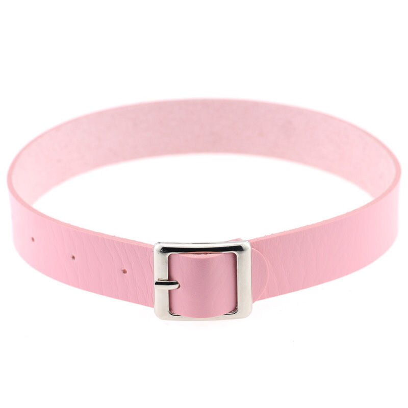 Punk Rock collana in pelle PU gotica cuore tondo Spike rivetto colletto con borchie girocollo collana a catena regalo fatto a mano gioielli per il corpo: 13