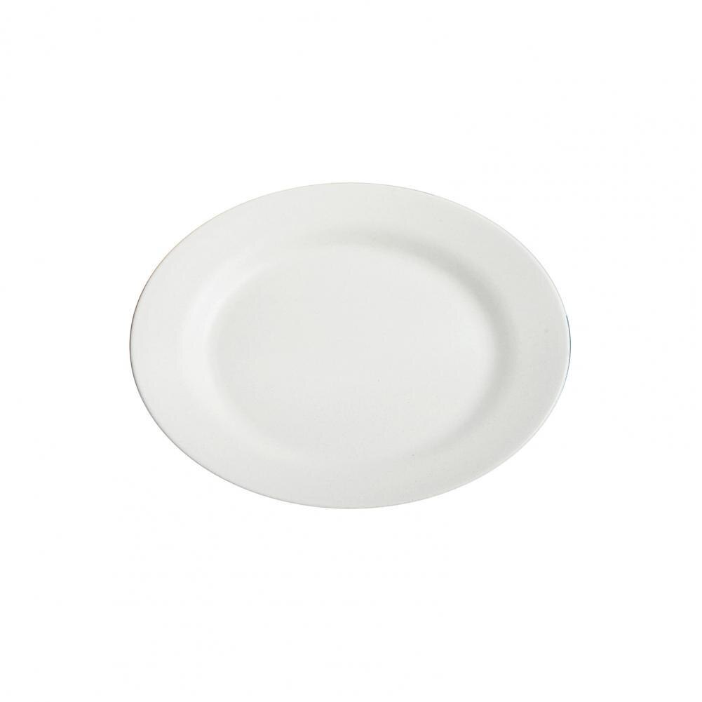 Dessert Plate Plastic Dinner Plate Reusable Widely Used Unique Smooth Edge Food Plate: Beige  25cm