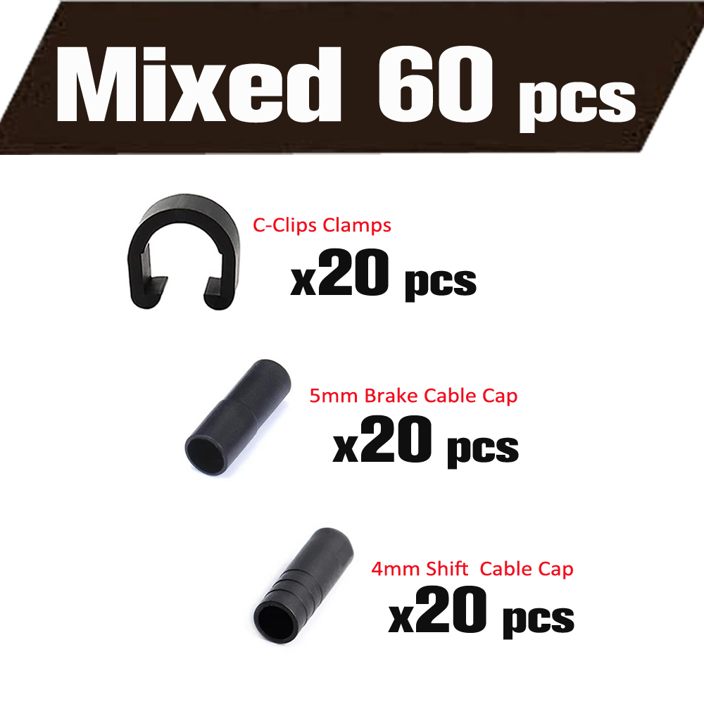 20-100pcs Plastic Bicycle Cable Clamps C Clips Housing Hose Guide for Brake Derailleur Shifter Frame Buckle for MTB Bike Road: WHITE