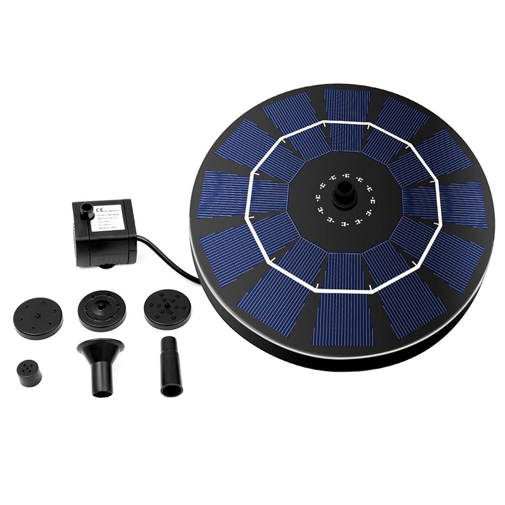 800mAh Solar Powered Fountain Garden Pool Pond Solar Panel Floating Fountain Garden Decoration Water Fountain Built-in Battery: Default Title