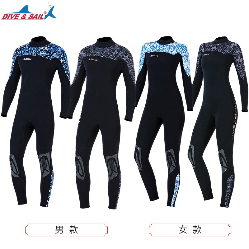 Womens Wetsuit Full 3mm Neoprene Surfing Scuba Diving Snorkeling Swimming Suit Mens Girls Matching Couples One Piece Long Sleeve