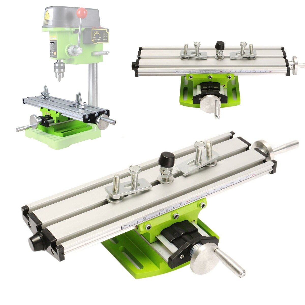 Mini Precision Milling Machine Worktable Multifunction Drill Vise Fixture Working Table Adjustable X-Y for Mini Drill