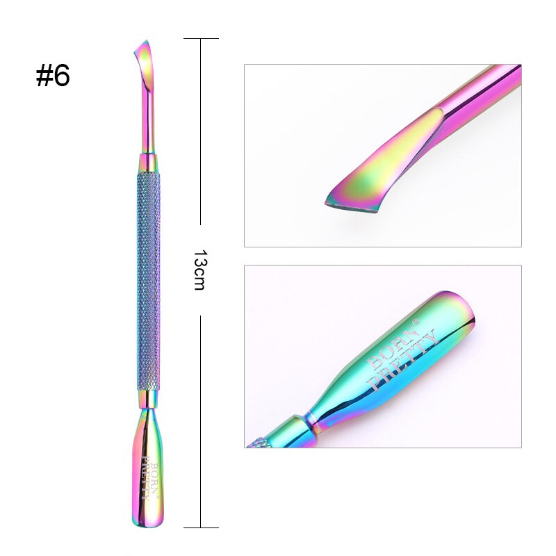 BORN PRETTY 1 PC Nail Art Tool Nipper Nail Cuticle Scissor Dead Skin UV Gel Remover Pusher Nail Stamper: 6