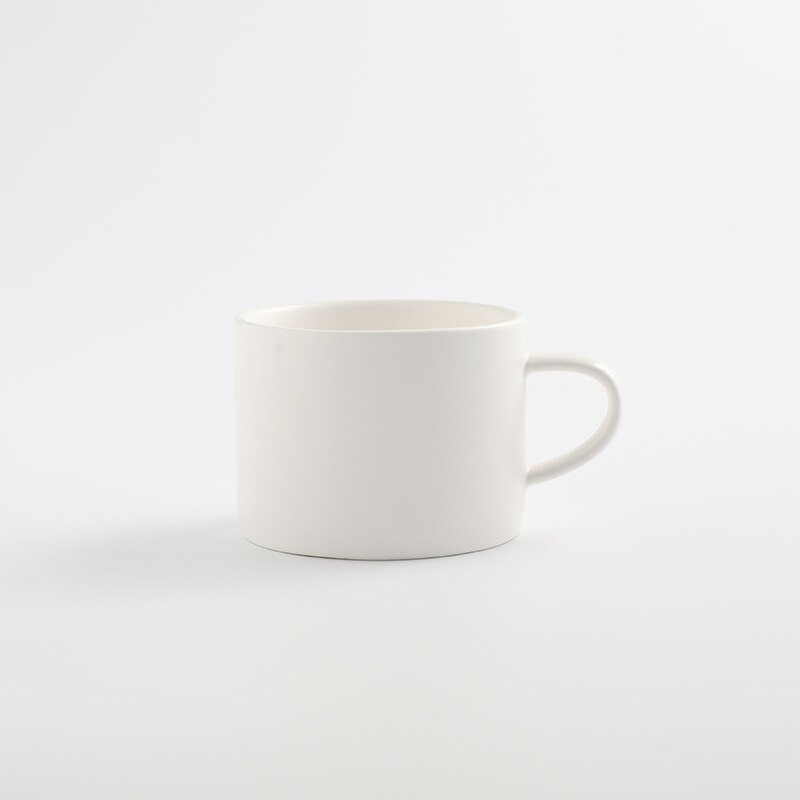 Taza para café con leche de Color sólido Simple, taza para leche con leche, vaso para beber, Simple, Taza de cerámica, 220ml: White