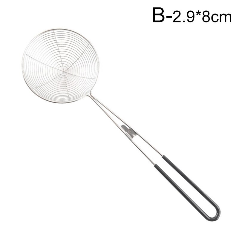 Stainless Steel Spider Strainer Skimmer Spoon Long Handle Wire Skimmer Ladle For Kitchen Frying Cooking Pasta Chip Noodles Scoop: M