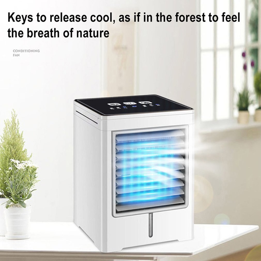 Touch Screen Mini Air Cooler Portable Desktop Usb Cold Fan Small Water Cooled Air Conditioning Fan Household