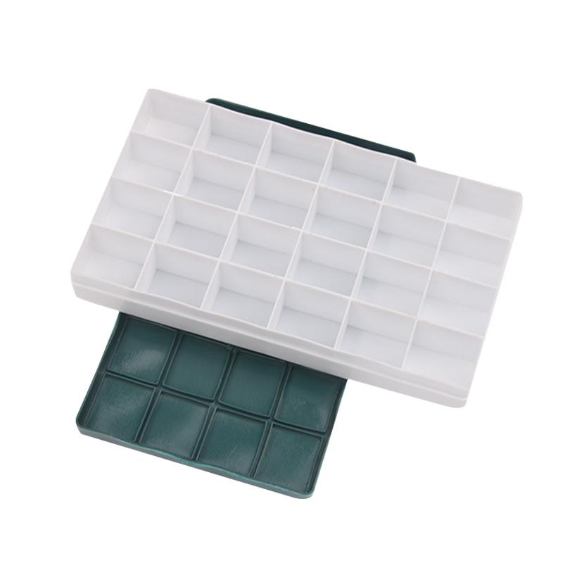 Compartment Palette Rubber Color Leaking Plastic Box For Watercolor Gouache Acrylic Oily Coatings Waterproof Pigment Palette