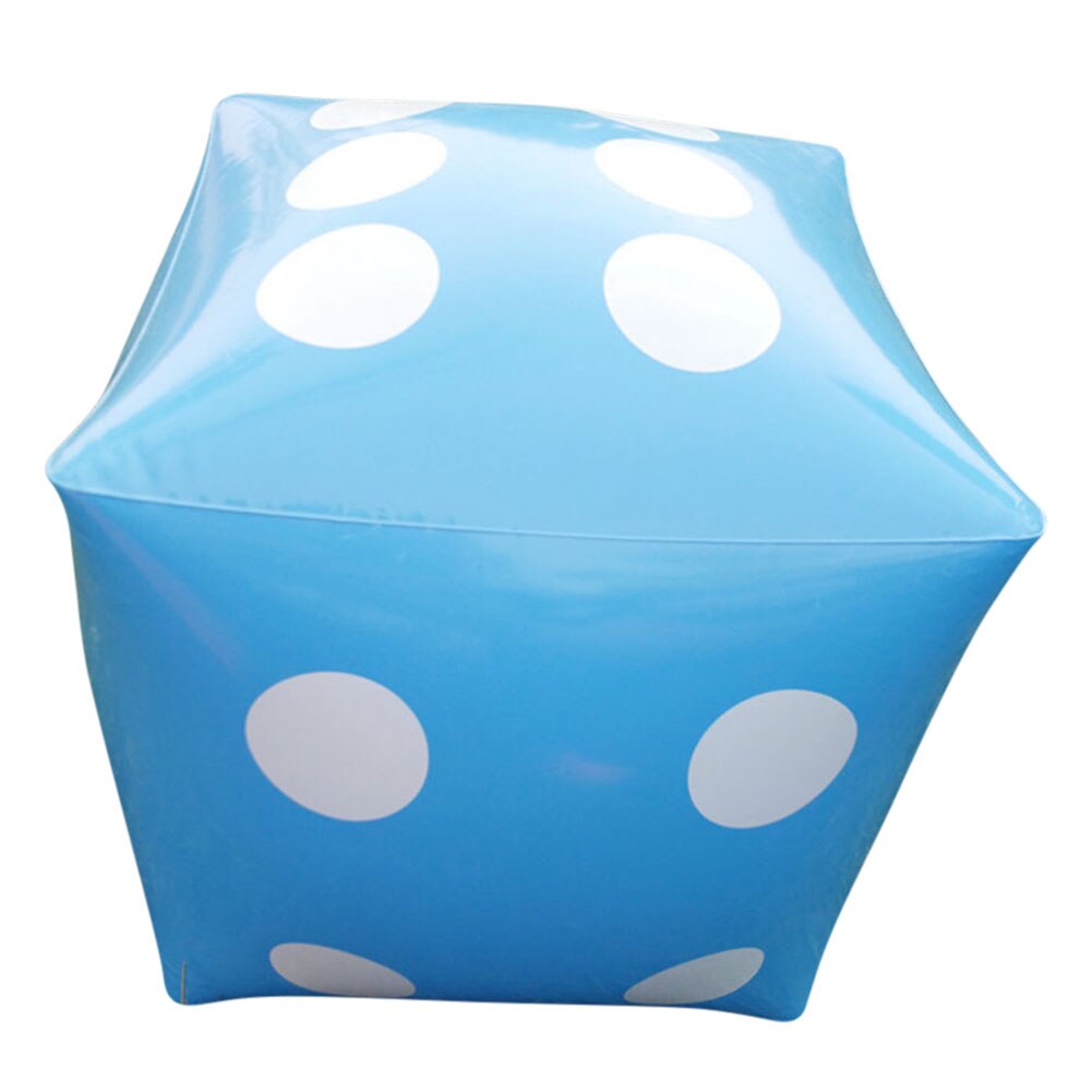 35cm Inflatable Blow-Up Cube Big Dice Multi-functional Classic Practical Toy for Family Playing Games Entertainment: Blue