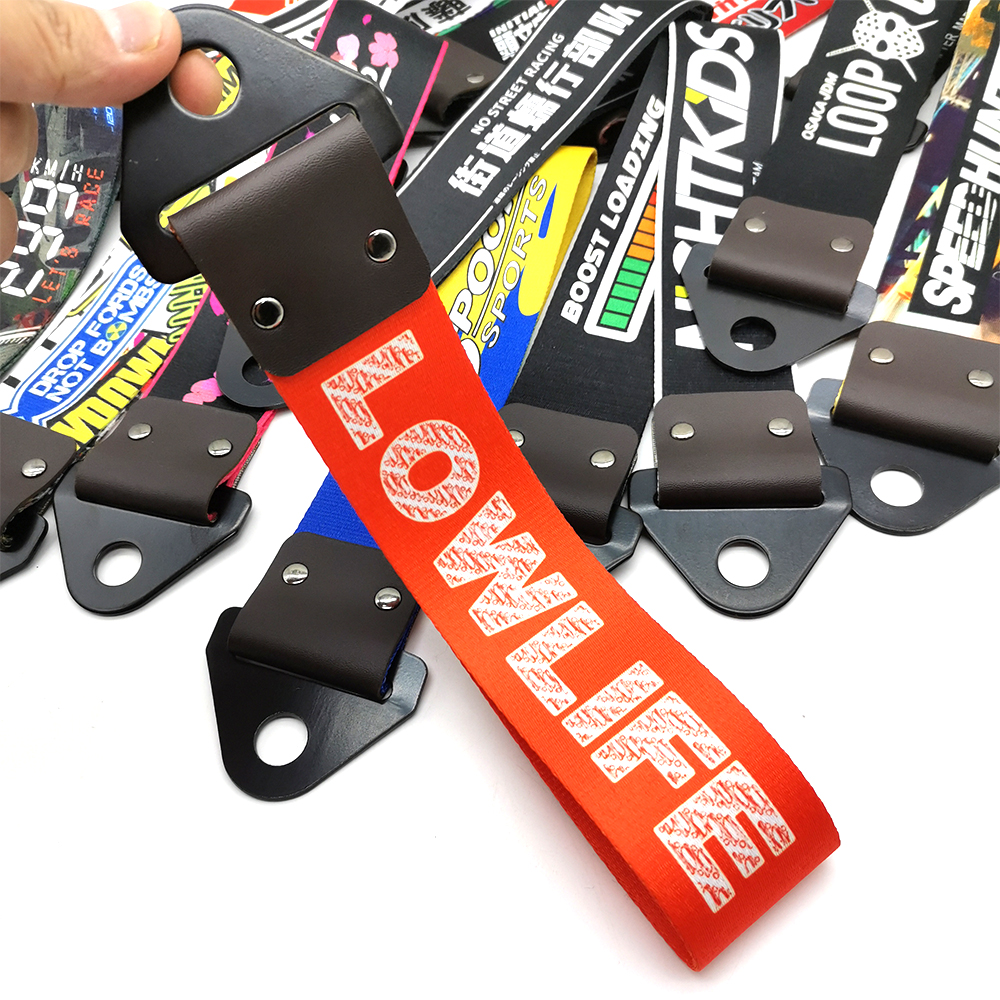 JDM Racing Culture colgante de coche correa de remolque cinturón cuerda de remolque cinta cuerda de remolque parachoques correa de remolque para NOS HKS accesorios iniciales D