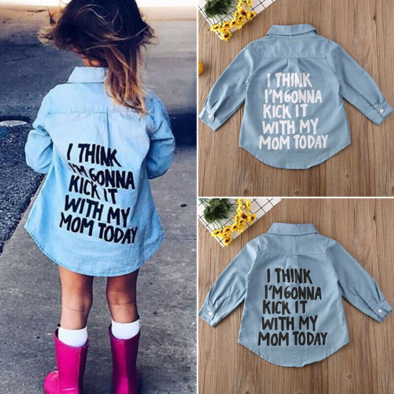 Royaume-uni enfant en bas âge bébé enfant garçon fille à manches longues t-shirt décontracté hauts Blouse robe manteau