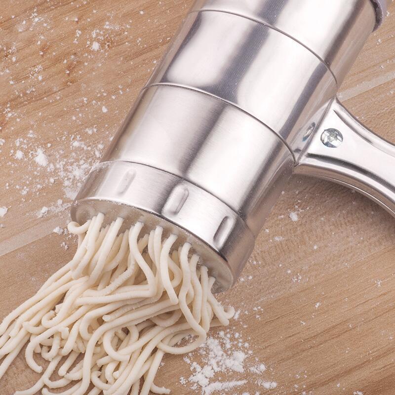 Prensa Manual de Fabricante de fideos de acero inoxidable, máquina para Pasta, cortador con manivela, exprimidor de frutas, utensilios de cocina, herramientas para hacer espaguetis
