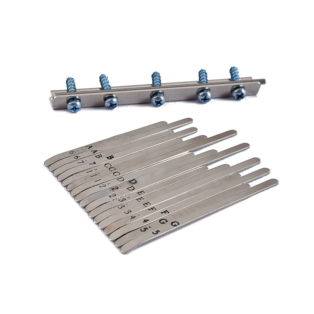 Exquisite Steel Keys DIY Kits for 17 Keys Thumb Piano Kalimba Replacement Parts