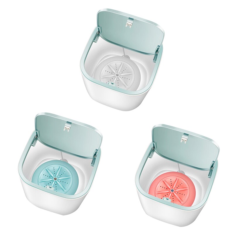 USB Mini Washing Machine Automatic Household Mini Tube 3-5Kg Rotating Turbine Washer Dehydrated Wash Dry Underwear Care Cleaner