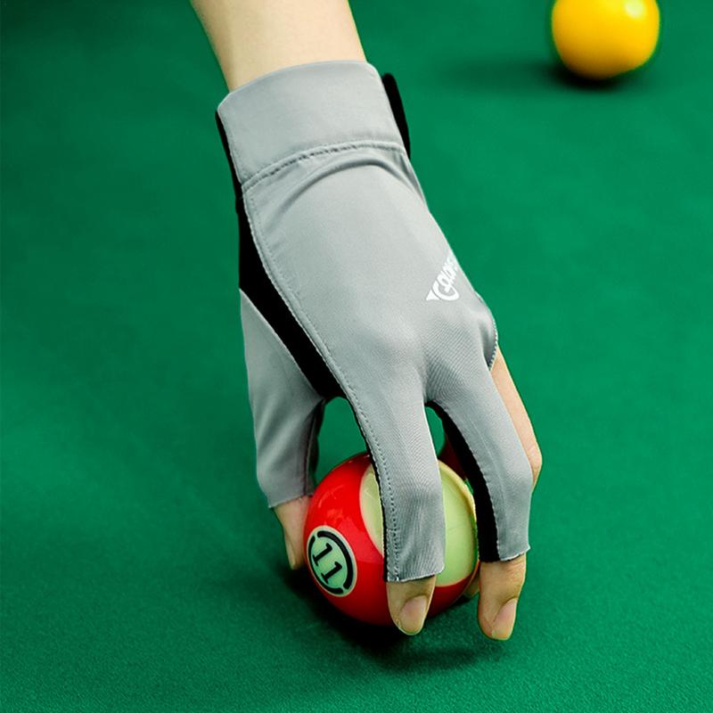 Guantes de billar profesionales de 3 dedos, accesorios universales ligeros y antideslizantes para mano derecha