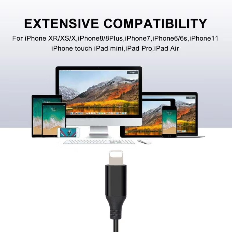 Ekstern clip-on revers lavalier lynmikrofon til iphone 11 pro xs xr max  se2 /7/8 plus ipad 4/3/2 ipad pro ipad air 2