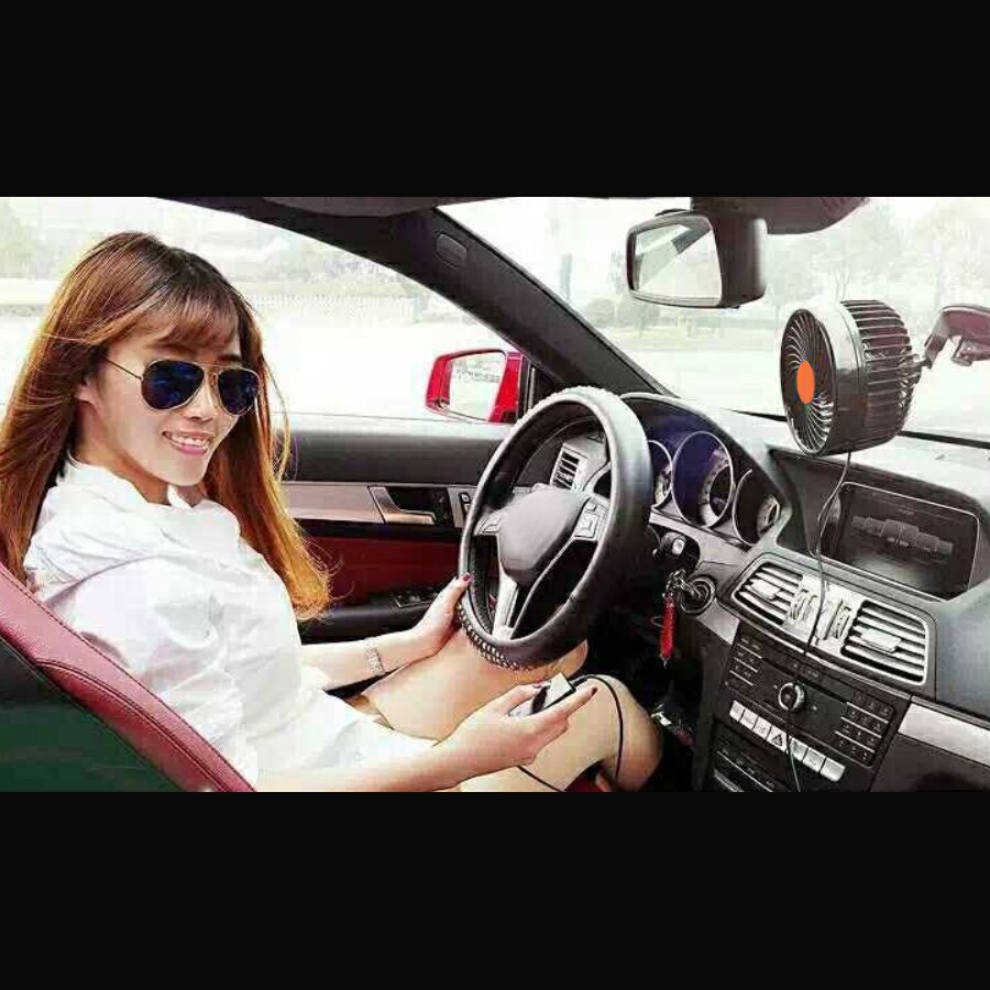 DC 24V Zuignap Vaste Fan Sterker Auto Air Cooling Zomer Ventilator Laag Geluidsniveau Hoge Efficiënte Voor Auto Vrachtwagen