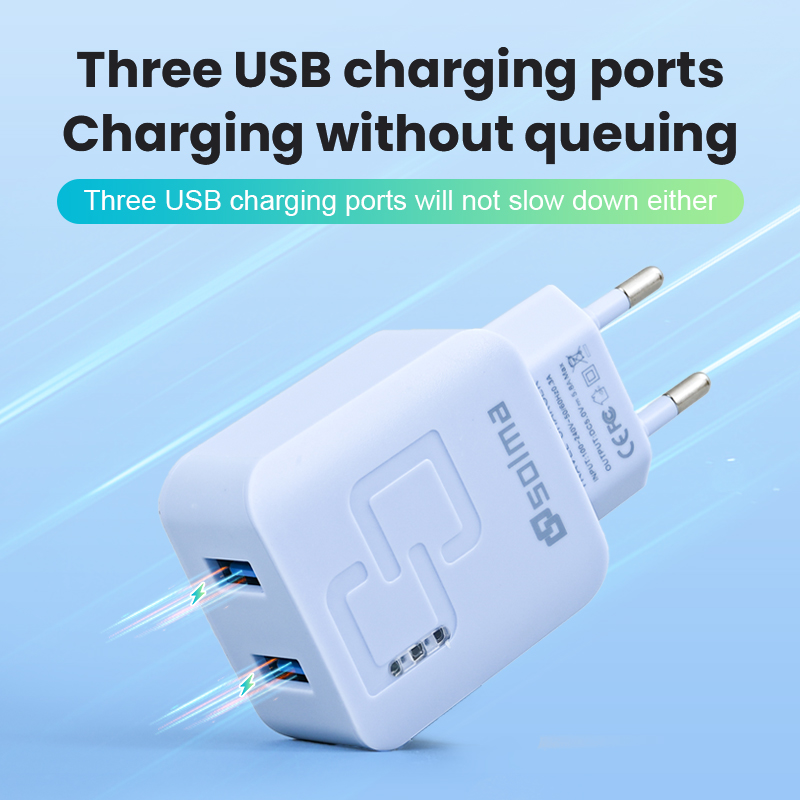 Adapter für Handy-Reiseladegerät, Lade-Indikator, Reise-Multi-intelligenter Kopf, leuchtender Port, Batterieladegerät