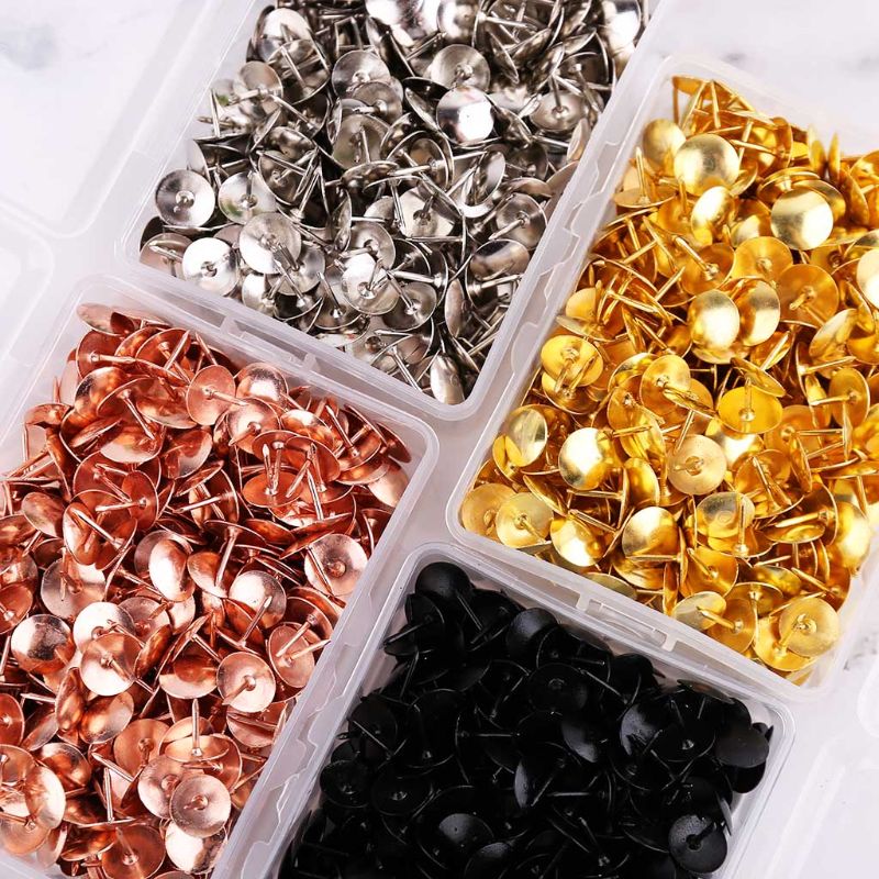 400pcs Metal Thumbtack Drawing Pins Pushpin Cork Board Photo Wall Map Markers