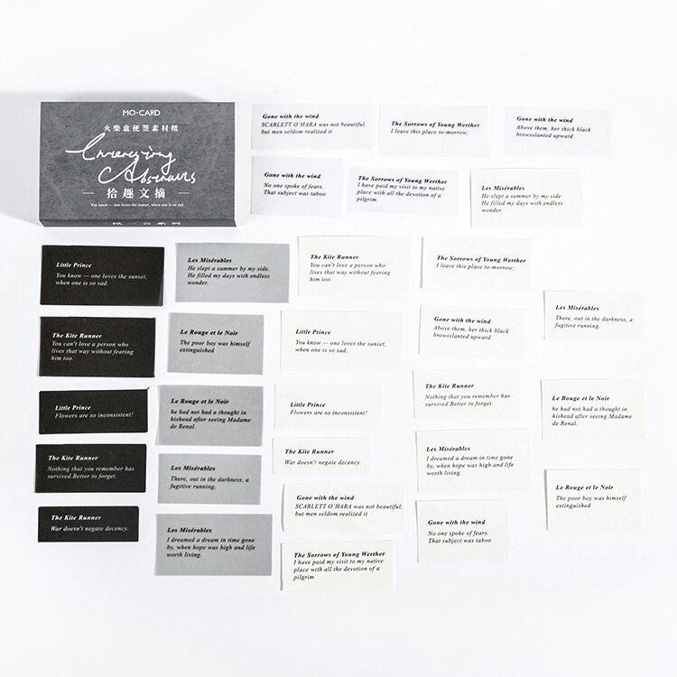 Álbum de papel con frases en inglés, álbum de recortes decorativo Vintage, planificador de papel artesanal, 60 unids/lote: C
