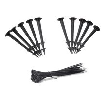 Multifunctional Plastic Yard Garden Stakes With Bandage For Agriculture Hand Tools Plant Support Holding Ground Down Tents