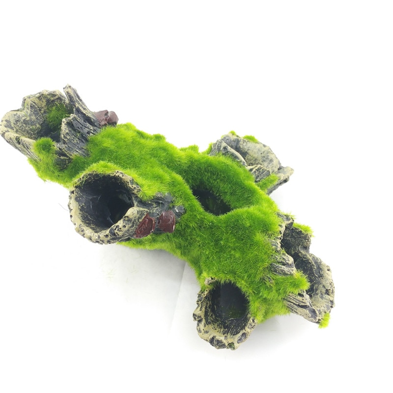 2 stijlen aquarium decoratieve hars vis speelboom grot grot decoratie berg uitzicht aquarium ornament