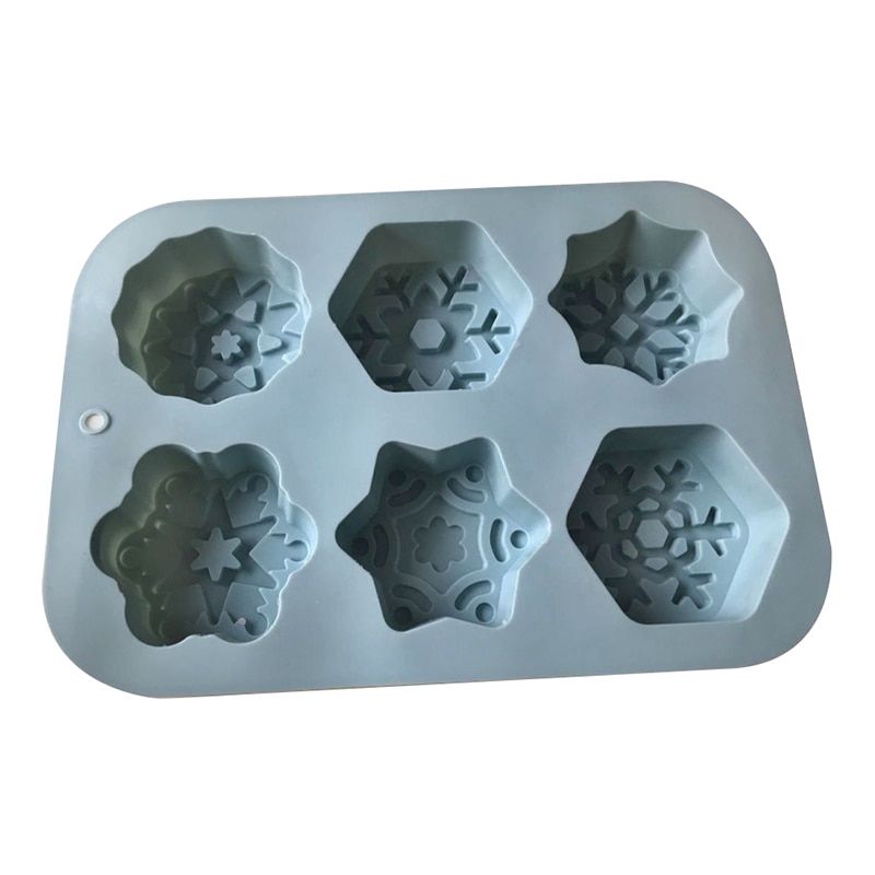 Christmas Snowflake Soap Mold Silicone Mold Aroma Gypsum Plaster Resin Mould Snow Handmade 3d Crafts Candle Molds
